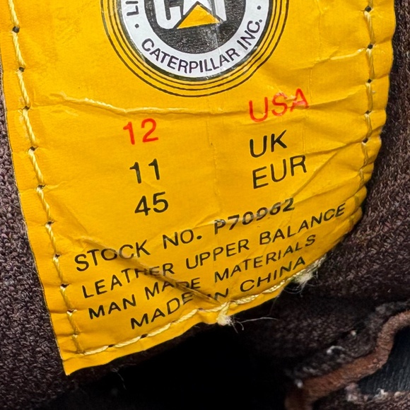 Caterpillar Alaska Techni Flex Leather Work Boots 12 Mens - Picture 9 of 15